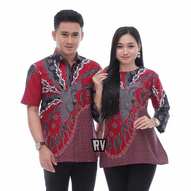 KEMEJA BATIK KOTAK ABU COUPLE G