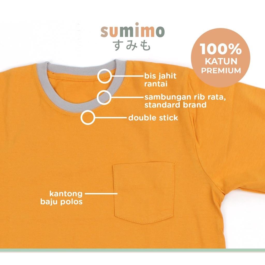 Sumimo T-Shirt Ringers per 2 pcs / Baju Anak