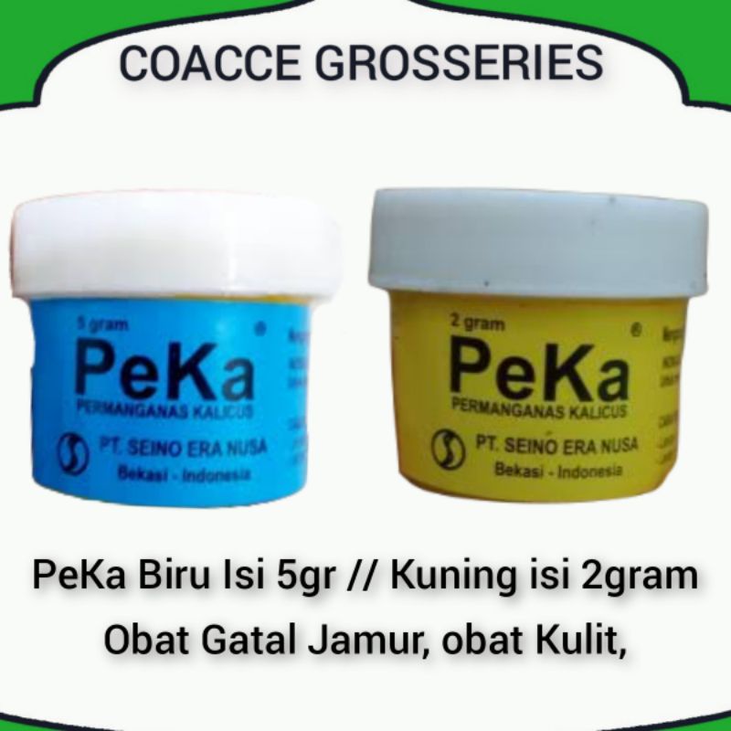 PK PEKA PERMANGANAS KALIKUS OBAT KULIT JAMUR GATAL BIRU ISI 5GR KUNING 2GR OBAT KORENG LUKA