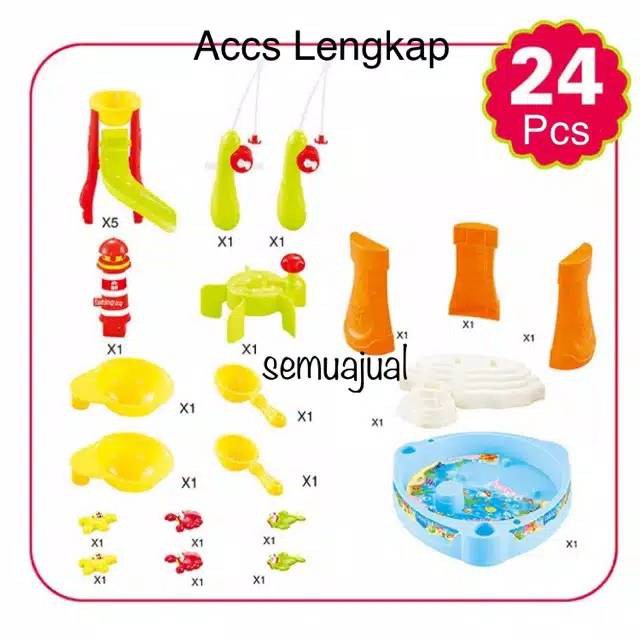 [FUNNY]Mainan Anak Water Fishing Paradise Fishing Game Mainan Interaktif Pancingan Ikan