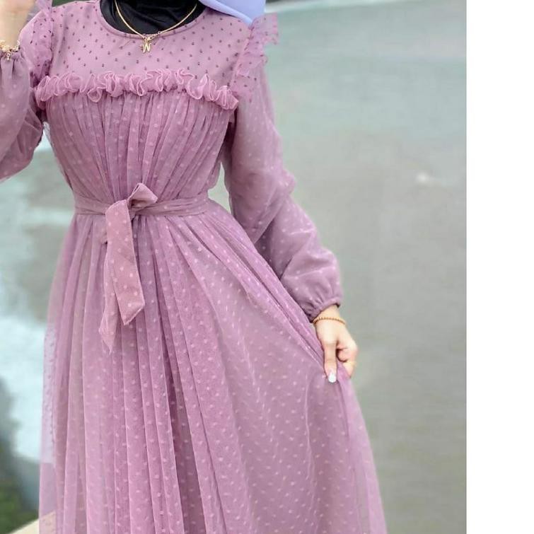 ➪ Marbela Dress Gamis Muslim Kondangan l Dres Brukat Import VH1 ➲