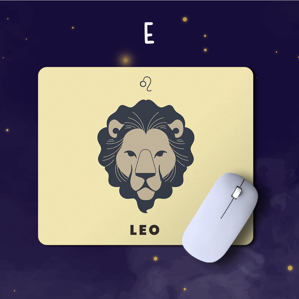 READY STOCK Custom Mousepad Zodiac Motif Aries Taurus Gemini Cancer Leo Virgo(Premium)