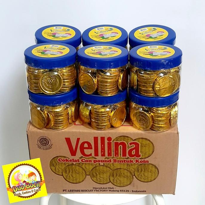 

PROMO Cokelat Vellina Bentuk Koin (isi 45 pcs) 270 Gram MURAH