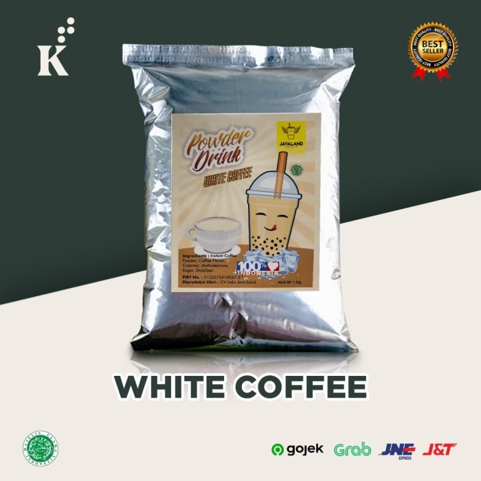 

BUBUK MINUMAN BUBBLE POWDER DRINK WHITE COFFEE ORIGINAL JAVALAND 1KG