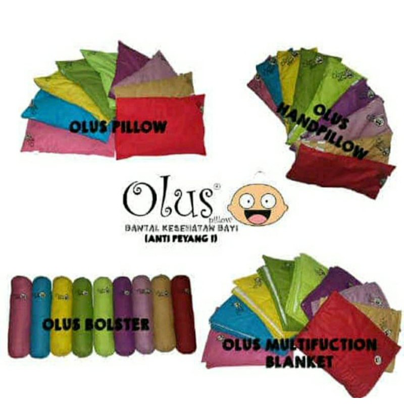 Olus Pillow / Olus Hand Pillow Bantal Anti Peyang Isi Kulit Kacang Hijau | Bantal Terapi Bayi