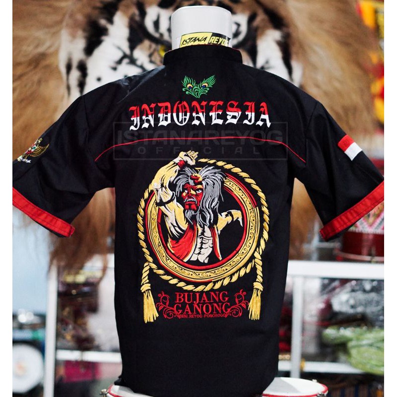 HEM BORDIR BUJANGGANONG / KEMEJA BORDIR REOG PONOROGO / PENADON REOG / KAOS BUDAYA / KAOS JARANAN