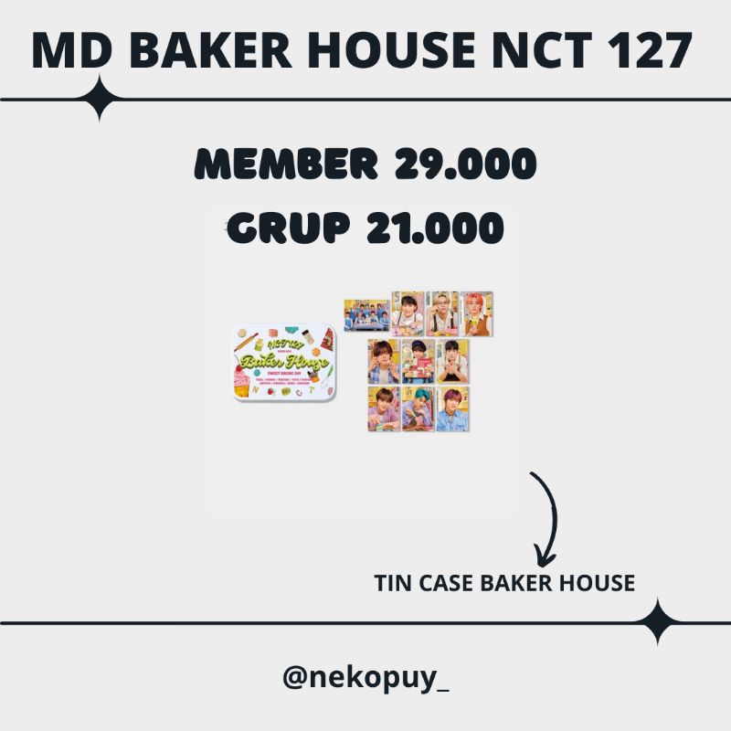 TIN CASE NCT 127 - BAKER HOUSE