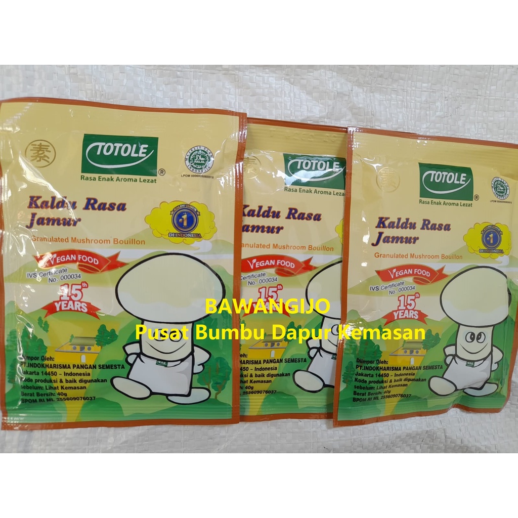 

Kaldu Rasa Jamur TOTOLE 40gr Vegan Food Mushroom Bouillon