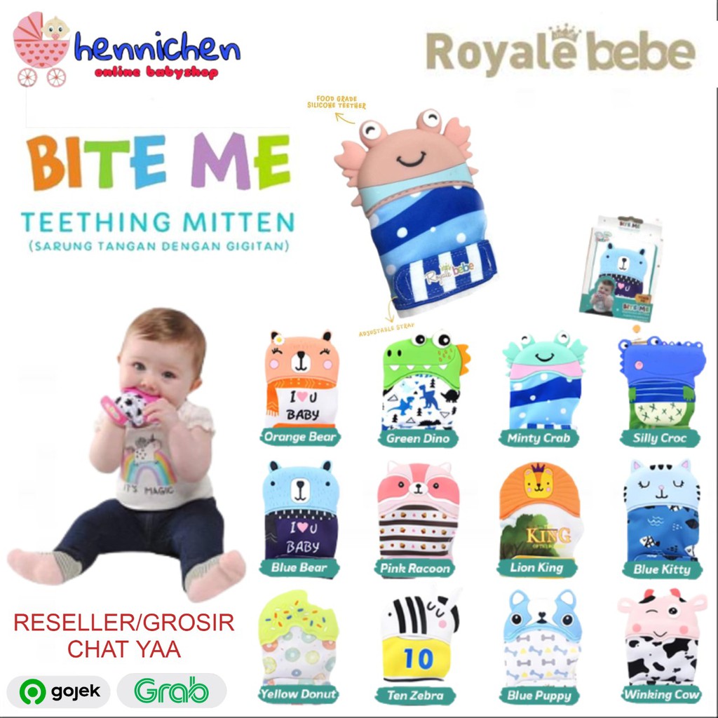 ROYALE BEBE BITE ME TEETHING MITTEN / GIGITAN BAYI ROYALE BEBE BPA FREE