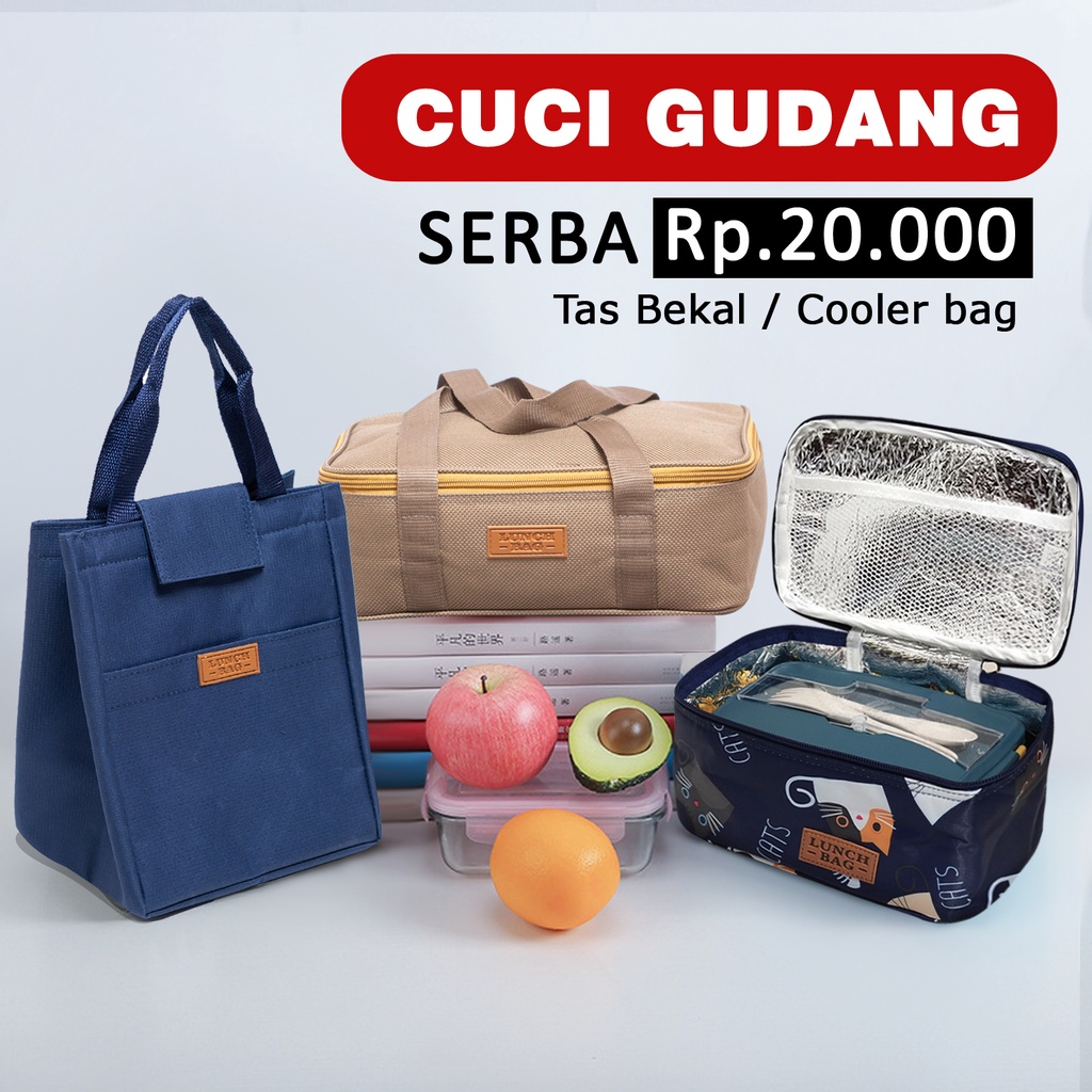 Tas wanita/pouch kosmetik/tas bekal harga murah Cuci gudang tas make up sale lunch bag reject shopee live