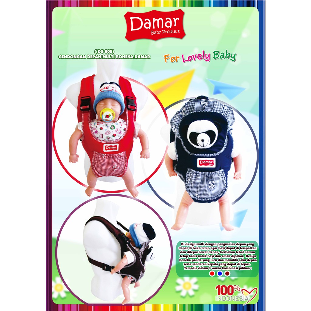 Gendongan Bayi Depan Multi Boneka Damar Terlaris- DG005