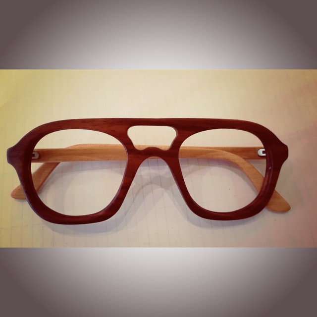 frame kacamata kayu(frame+lensa)