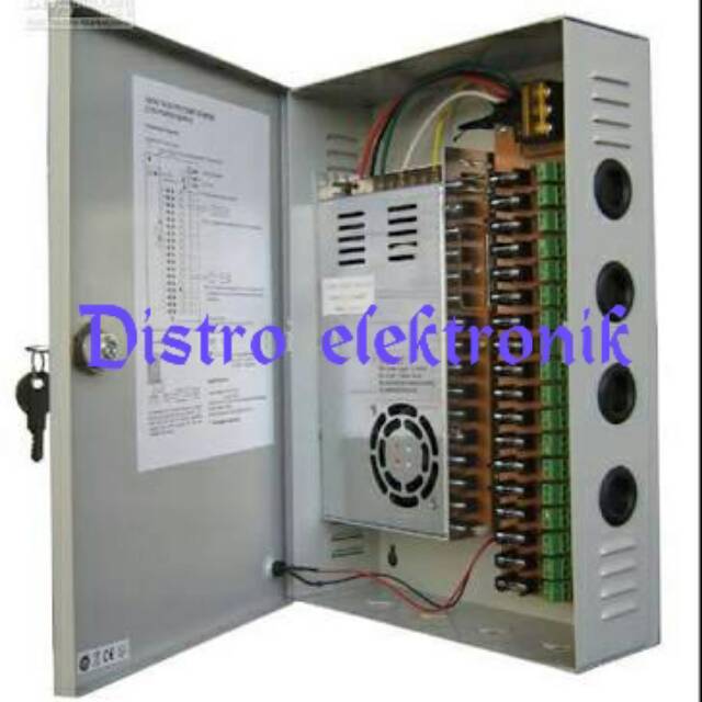 Power Supply Cctv Sentral Box 12V 30A Panel Box
