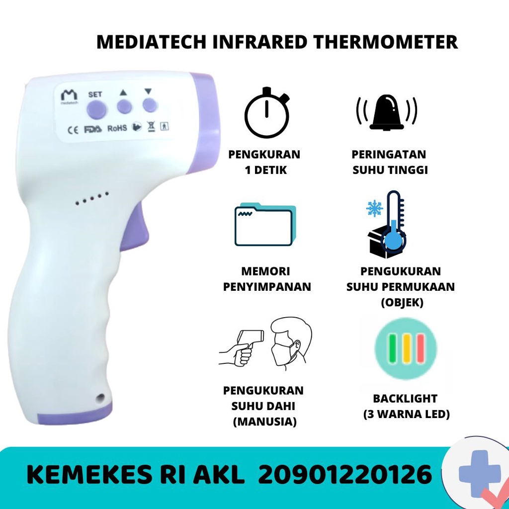 Thermometer non Contact Thermometer Suhu Badan