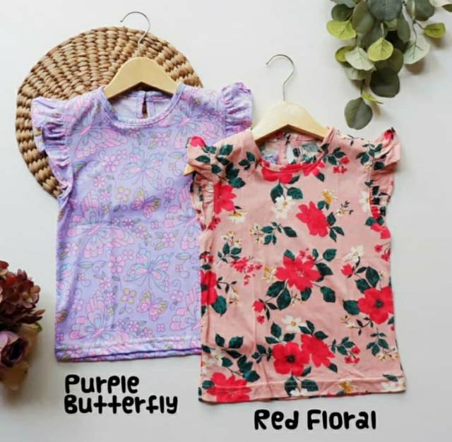 BEBAS PILIH MOTIF Ruffle Tee Kaos Callysta Kaos Anak Trendy