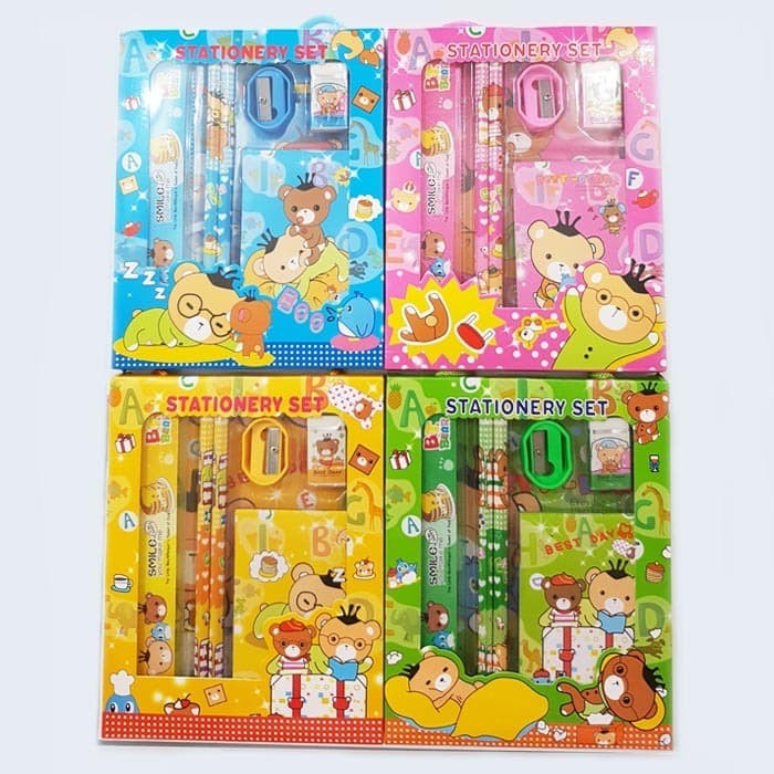 

Spesial Stationery Set Beruang Warna Hijau / Paket Alat Tulis Anak Sekolah Bergaransi