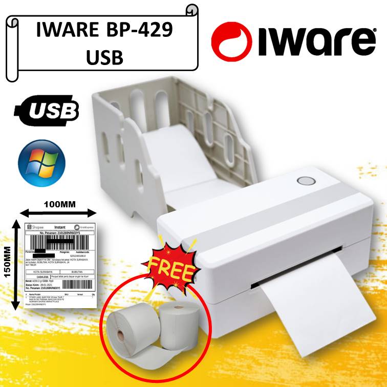 PRINTER LABEL THERMAL 428 USB PRINTER RESI 110MM A6