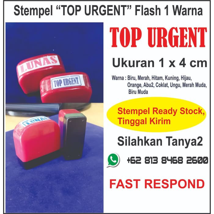 

Stempel Top Urgent Flash 1 Warna