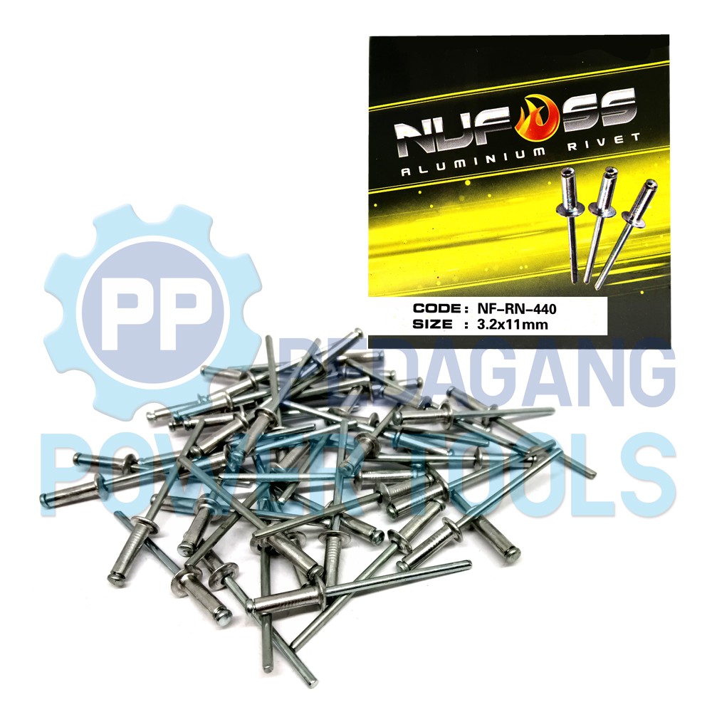 NUFOSS 440 PAKU RIVET 3.2 x 11 MM 1.000 PCS BLIND RIPET RIFET TEMBAK