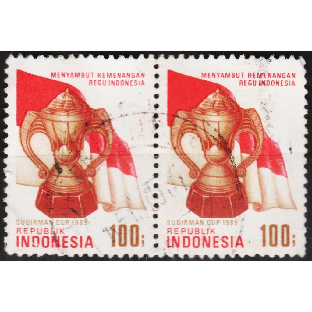

Perangko Filateli G54 - Indonesia VFU 2v Pair 03.07.1989 Sudirman Cup