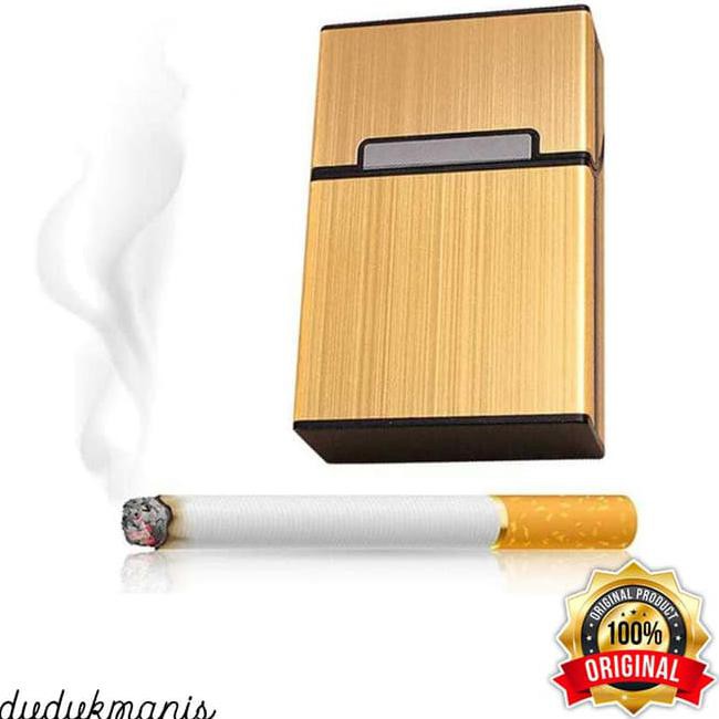 Kotak Bungkus Rokok Elegan Aluminium Tempat Rokok Case Rokok Hob-062 Kode 1467