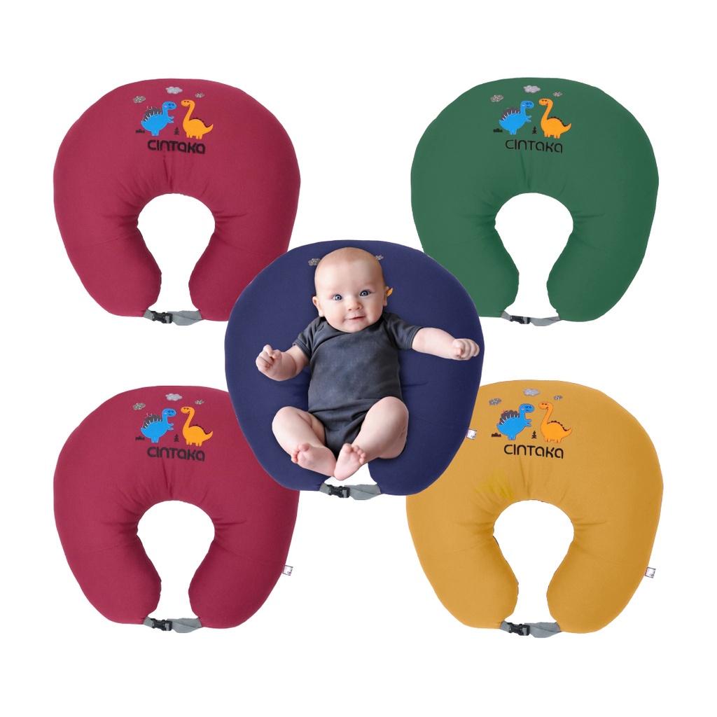 Cintaka Bantal Menyusui Bayi Bordir Motif Dino - CTB5001 (Tersedia varian warna)