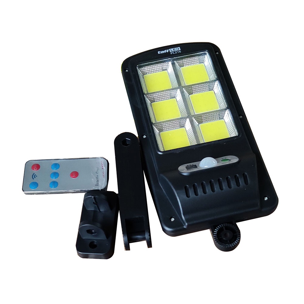 TaffLED Lampu Solar Panel Sensor Gerak PIR Outdoor Waterproof 120 COB 6 Lights with Remote Control - PL216