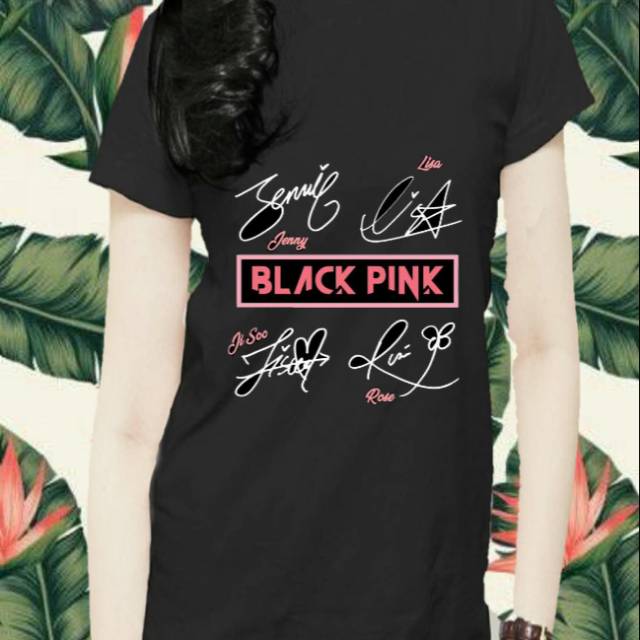 KAOS  BLACKPINK / ATASAN WANITA KATUN 20S BLACKPINK TANDA TANGAN