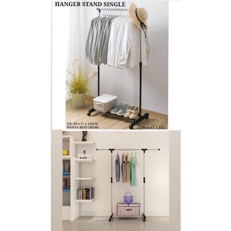 stand hanger single dan double pole