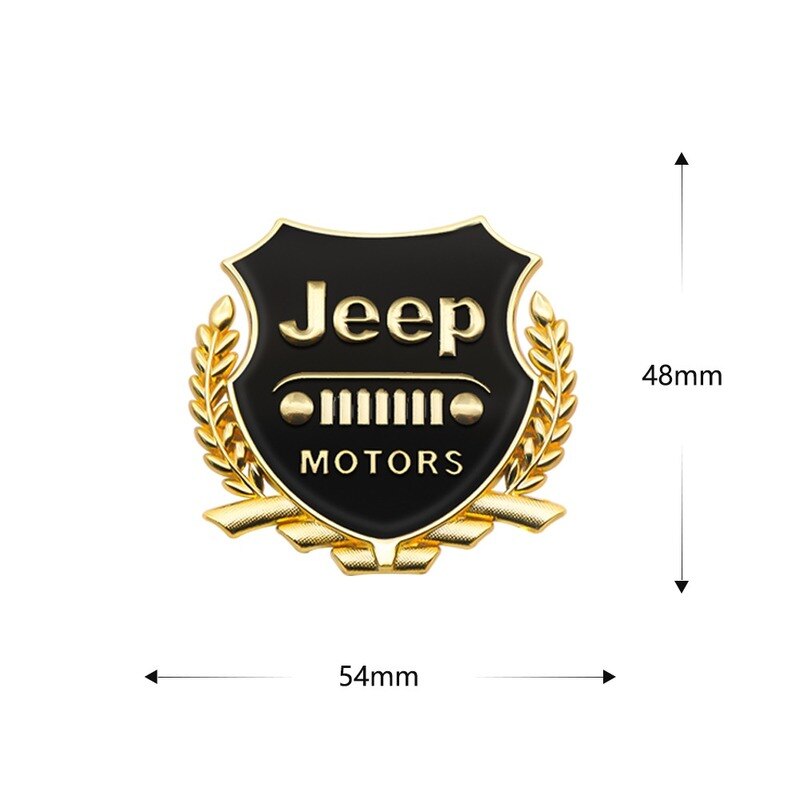 2pcs Stiker Emblem Metal Motif Kompas Renegade Willys Untuk Dekorasi Pintu / Jendela Mobil Jeep