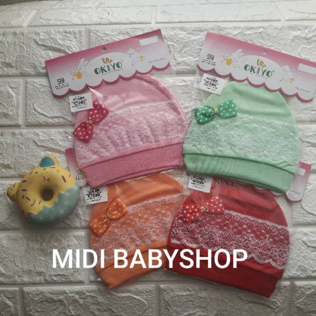 Topi bayi bulat / Topi bayi baru lahir / newborn murah ( okiyo )