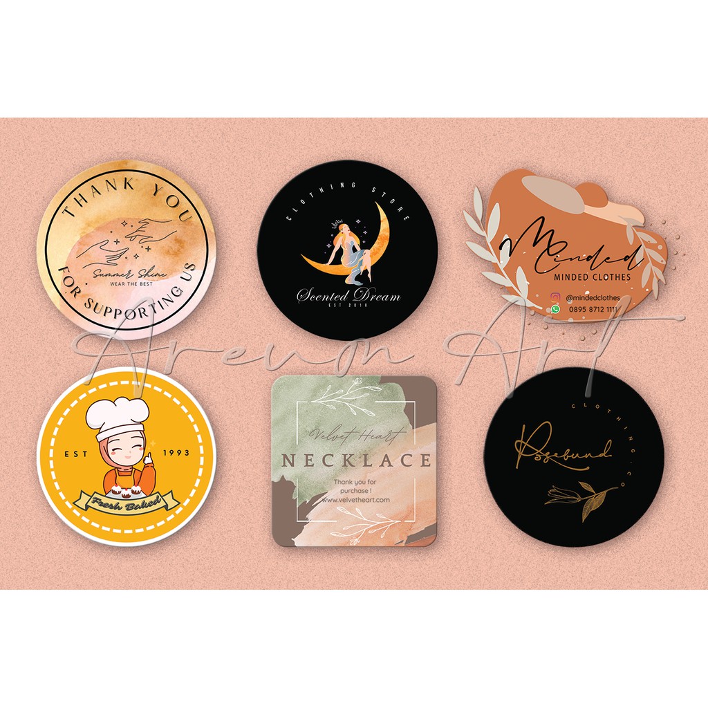 STICKER LABEL / Sticker logo / Stiker Custom  / Print sticker olshop / Sticker Produk-1