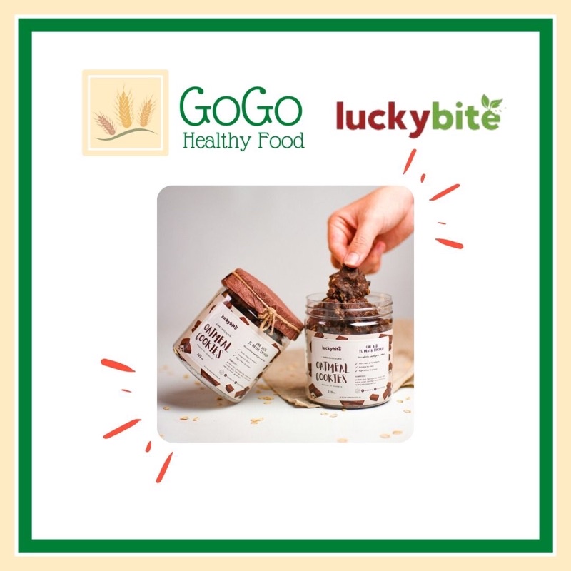 

Cemilan Snak Makanan Ringan Sehat Hamil Diet Pelancar Asi Booster MPASI Anak - Oatmeal Cookies - Dark Choco Almond (225 gr) - LUCKYBITE