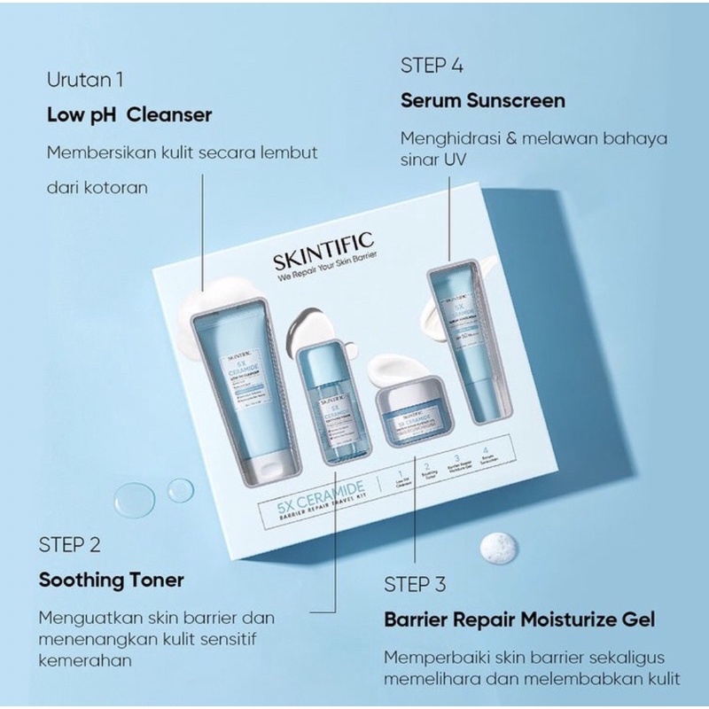 Skintific 5X Ceramide Barrier Travel Kit Set [4in1]