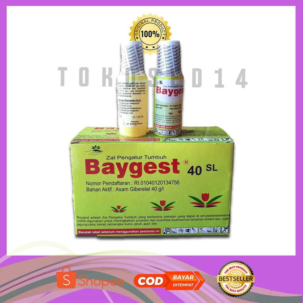 Pembesar Buah ZPT Baygest 40 SL Asam Giberelat 40 g/l kemasan 15 ml no biggest