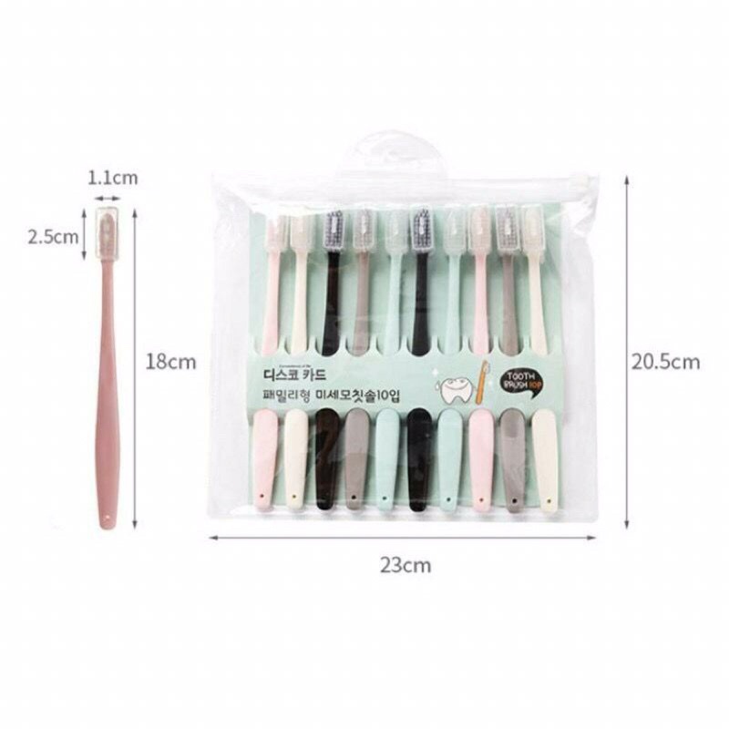 Sikat Gigi Dewasa 1 SET 10 PCS / Toothbrush Double Care Sensitive Soft