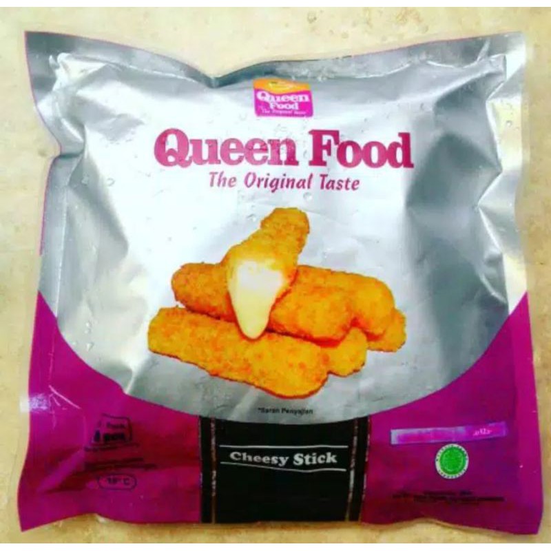 

Queen Food Cheesy stick 310gr (cheesy stik bento stik dengan isi mozarella)