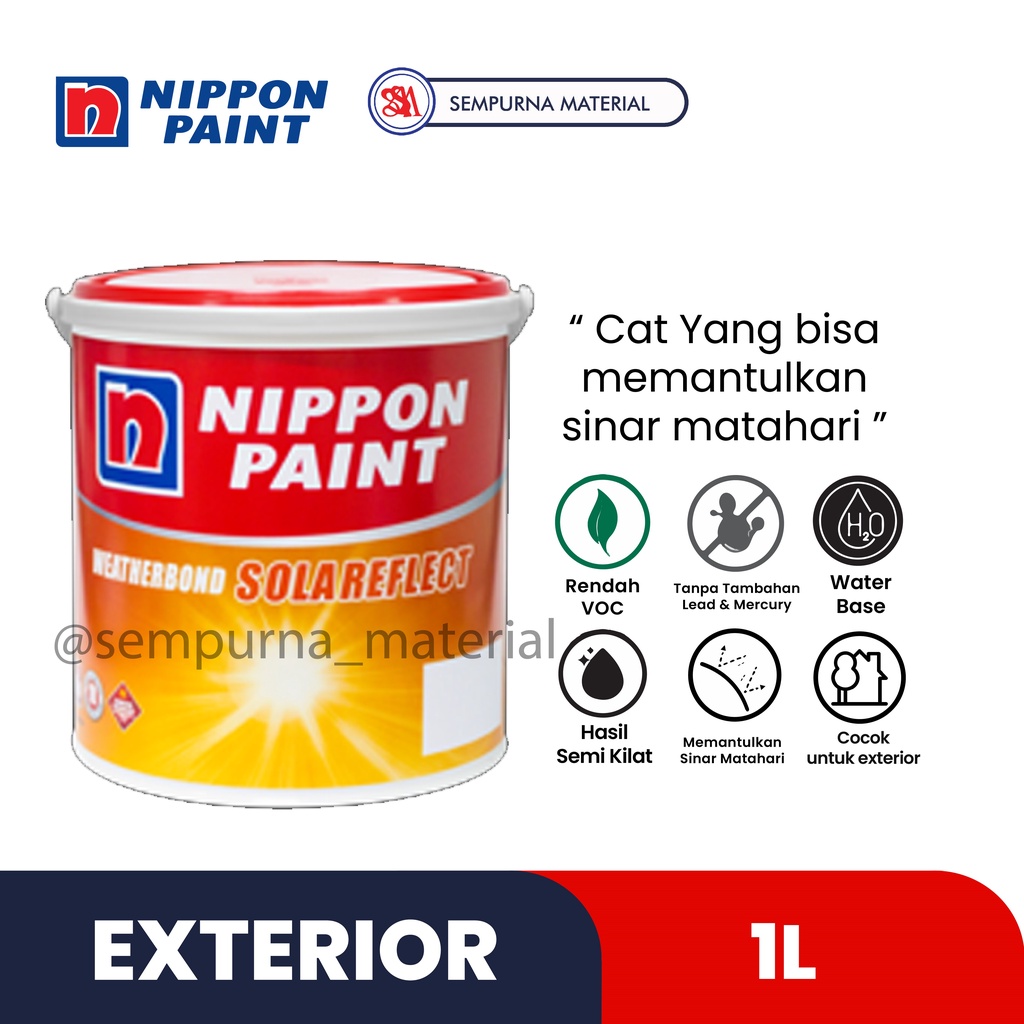 Cat Nippon Paint Exterior Solareflect 1Liter - Putih