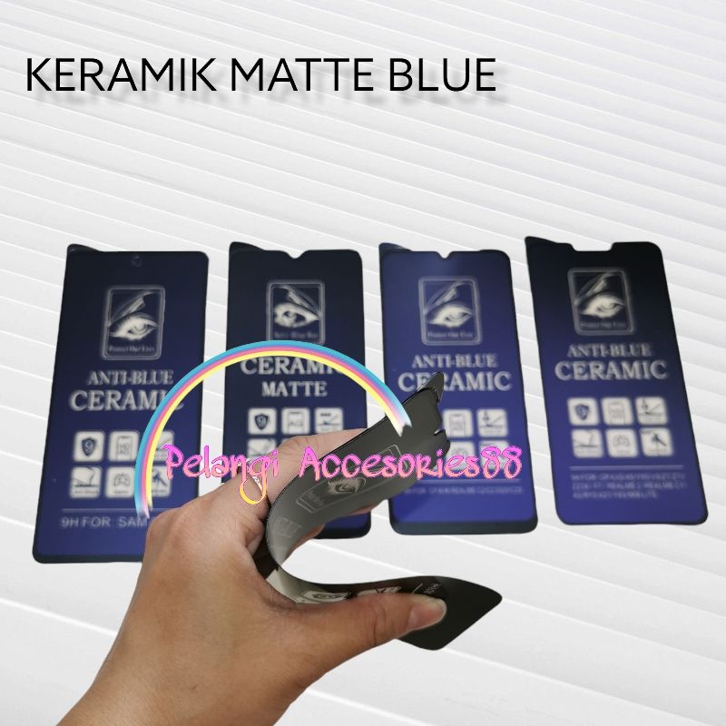 ANTIGORES XIAOMI POCO F3 / POCO F4 GT MATTE BLUE KERAMIK ANTI GORES ANTI RADIASI ANTI BLUE