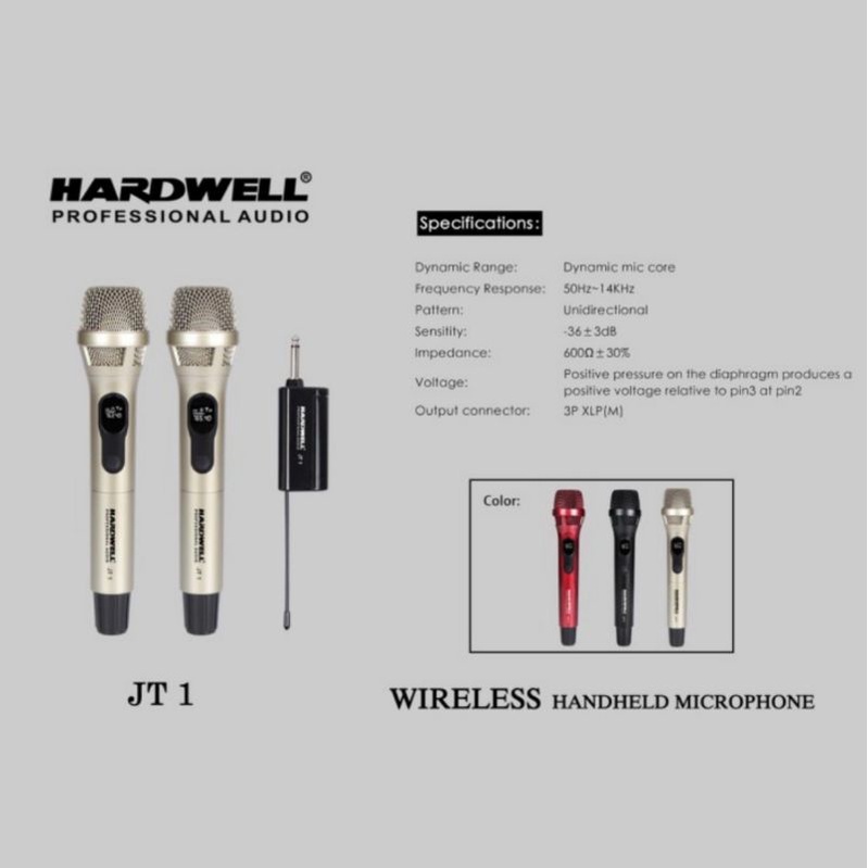 Mic Wireless Hardwell JT1 Microphone JT 1 Original