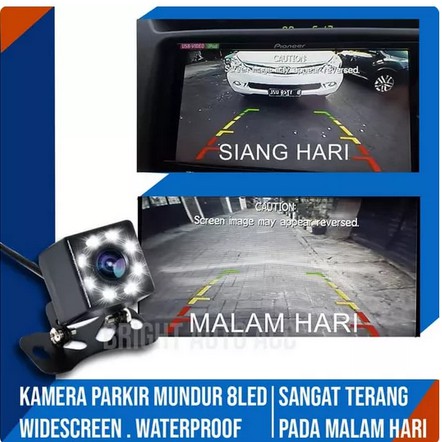 kamera mundur mobil 8 led / kamera parkir led kotak belakang mobil 8LED CCD rear