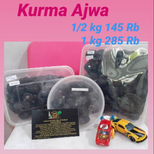 

Kurma Ajwa ( Kurma Nabi ) Asli Kwalitas Super Premium (bersertifikat)