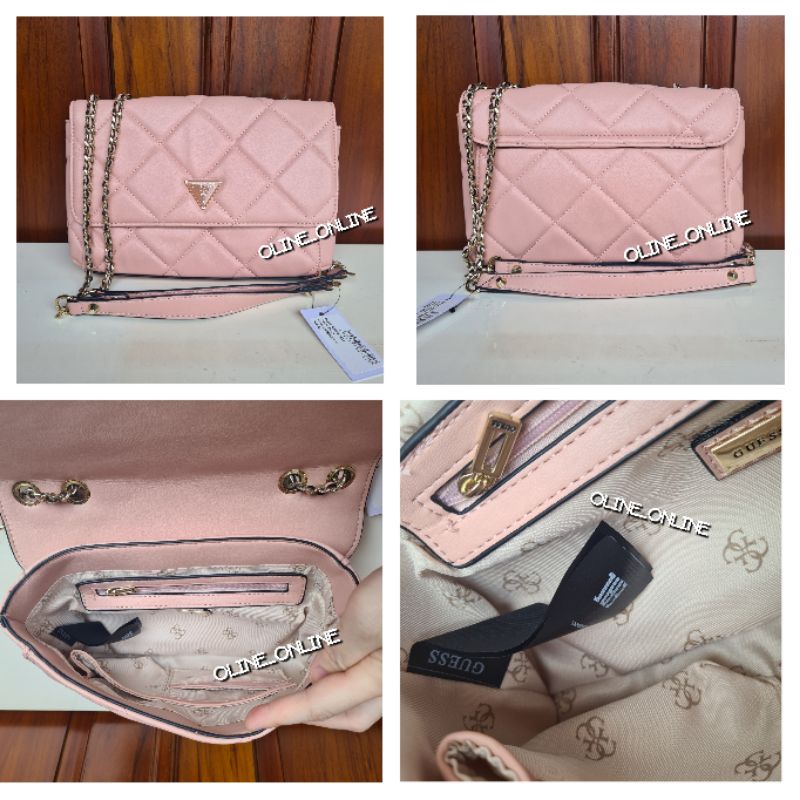 (WODB) tas gs cessily new cesily stripe convertible sling bag cesilly quilted rajut crossbody