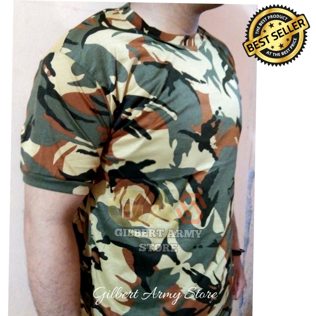 GILBERT ARMY STORE Kaos Loreng Libanon Tni  Kaos Lengan Pendek Pria Motif Army Militer Grosir Murah