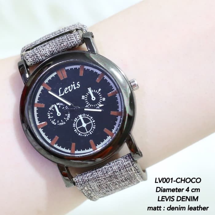 JAM TANGAN PRIA LEVIS DENIM SINGLE/COUPLE JEANS ANALOG GROSIR TERMURAH Buruan