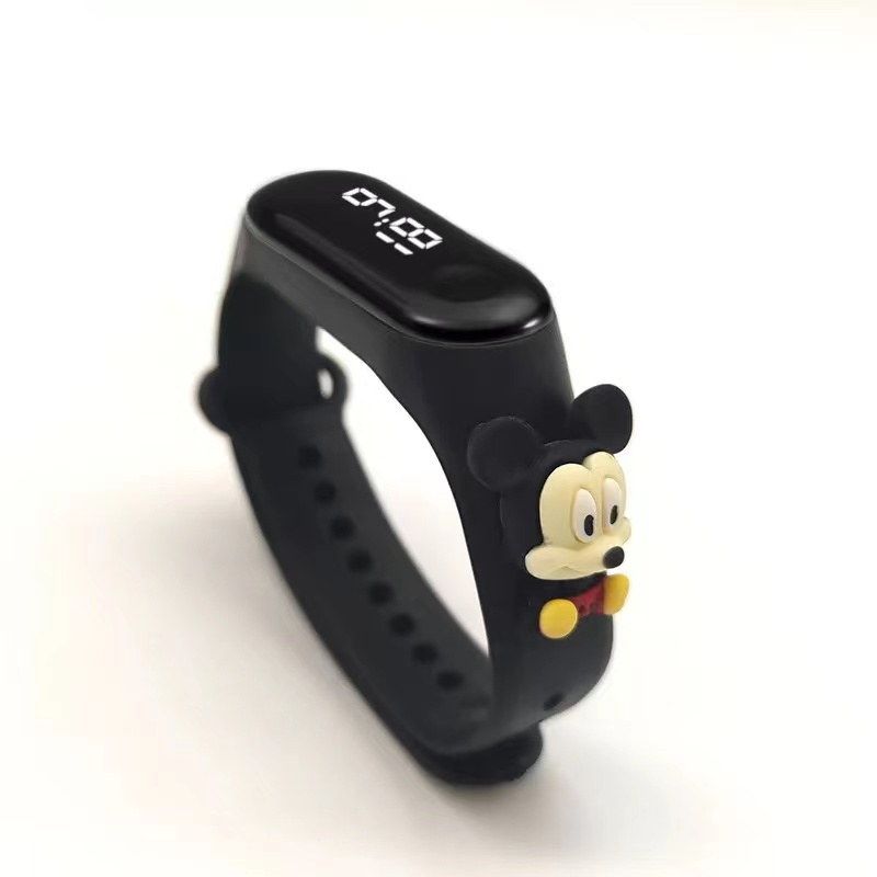 ( Baru Datang )SB-01 Jam Tangan Elektronik Led Motif Kartun Mickey Pikachu Bahan Silikon Untuk Anak / Jam Tangan Karakter ( Waterproof / Anti Air )