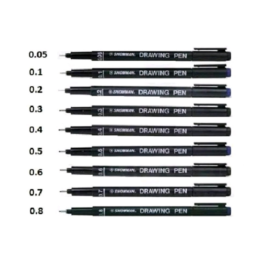 Bolpoin Drawing Pen Snowman Hitam (1 Pcs) Atk