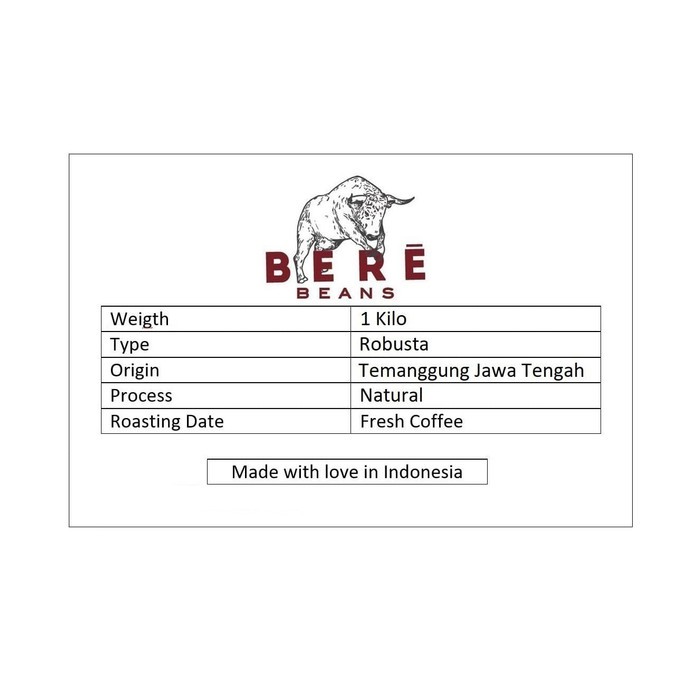 ESPRESSO BLEND Robusta Temanggung 1 KILO 1KG  Es Kopi Susu Coffee Bean