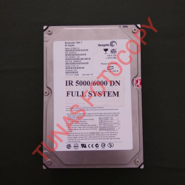 Hardisk IR5000-6000 IR 5000-6000 DN Full system