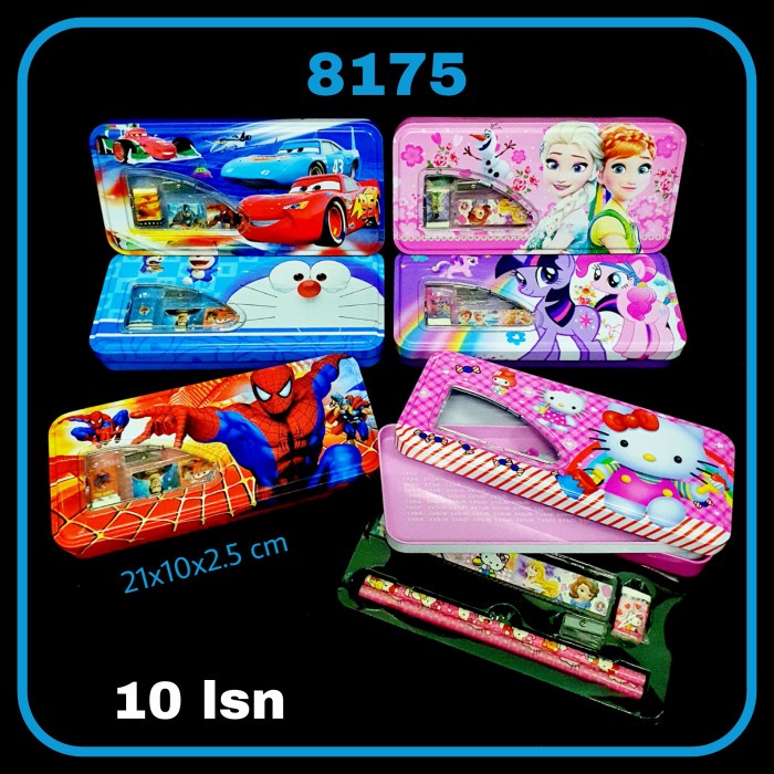 

Murah Sos Kotak Pensil Kaleng Set 2 Susun 10X21 / Tempat Pensil/Pencil Case Murah